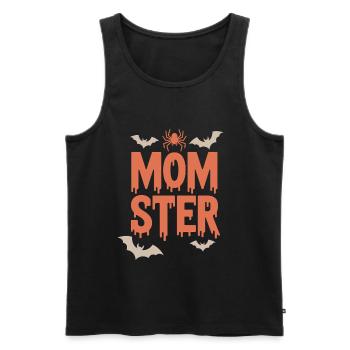 Momster Halloween Schriftdrip - Männer Premium Bio Tank Top - Schwarz - Vorne - AI Model Male 178 light (178cm)