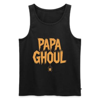 Papa Ghoul Spider Pendant - Men's Premium Organic Tank Top - black - Front - AI Model Male 178 light (178cm)