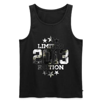 ÉDITION LIMITÉE 2013 13E ANNIVERSAIRE - Débardeur bio Premium Homme - noir - Devant - Michal (187cm)