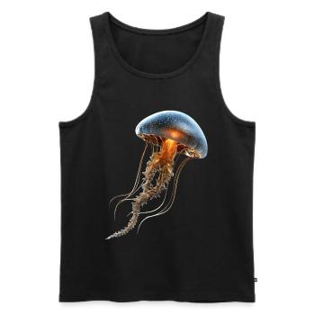 Qualle Jellyfish Feuerqualle Medusa Süße Quallen - Männer Premium Bio Tank Top - Schwarz - Vorne - AI Model Male 178 light (178cm)