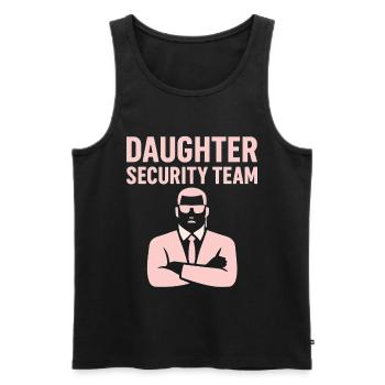 Daughter Security Team – Vater Bodyguard - Männer Premium Bio Tank Top - Schwarz - Vorne - Michal (187cm)
