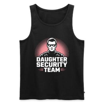 Daughter Security Team – Vater Bodyguard - Männer Premium Bio Tank Top - Schwarz - Vorne - Michal (187cm)