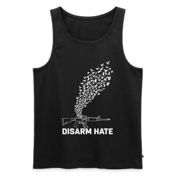 Disarm Hate Peace Doves Rising in Freedom - Men's Premium Organic Tank Top - black - Front - Michal (187cm)