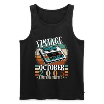 2005 October 2005 Jubilee October 2005 - Men's Premium Organic Tank Top - black - Front - AI Model Male 178 light (178cm)