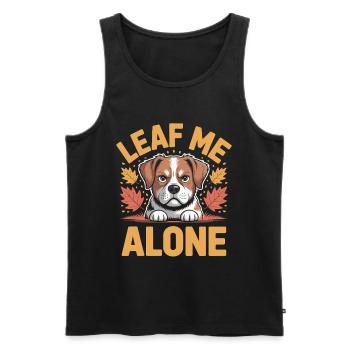 Cat Autumn Funny Leave Me Alone - Men's Premium Organic Tank Top - black - Front - Michal (187cm)