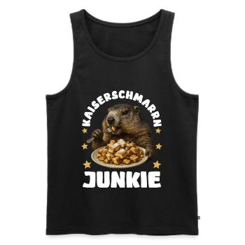 Kaiserschmarrn Murmeltier - Männer Premium Bio Tank Top - Schwarz - Vorne - Michal (187cm)