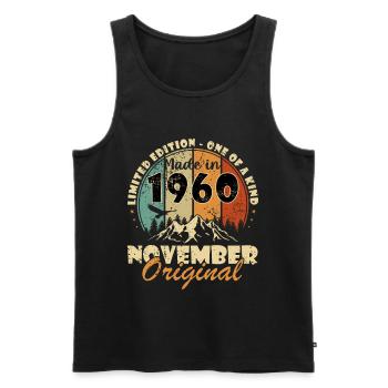 november 1960 birthday november 1960 - Men's Premium Organic Tank Top - black - Front - Michal (187cm)