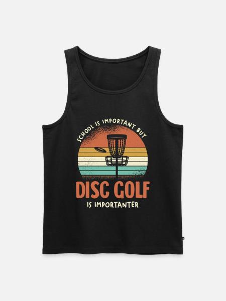 Retro Disc Golf Is Important - Men's Premium Organic Tank Top - black