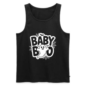 Baby Boo Halloween Ghost - Men's Premium Organic Tank Top - black - Front - Michal (187cm)