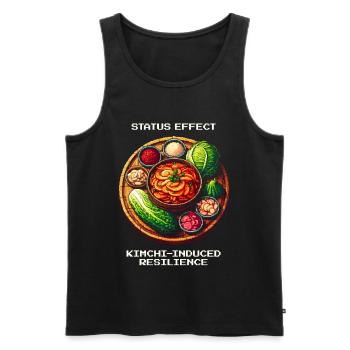 Effet de statut : Résistance au kimchi | Alimentation coréenne - Débardeur bio Premium Homme - noir - Devant - Michal (187cm)