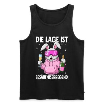 Die Lage Ist Besäufniserregend - Männer Premium Bio Tank Top - Schwarz - Vorne - Michal (187cm)