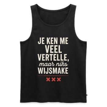 You know me a lot, but don't fool me - Men's Premium Organic Tank Top - black - Front - AI Model Male 178 light (178cm)