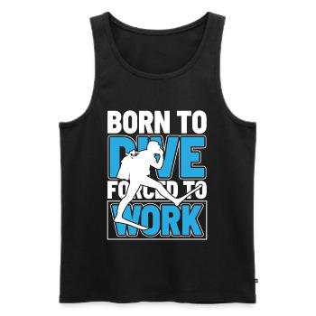 Born to Dive  - Männer Premium Bio Tank Top - Schwarz - Vorne - AI Model Male 178 light (178cm)