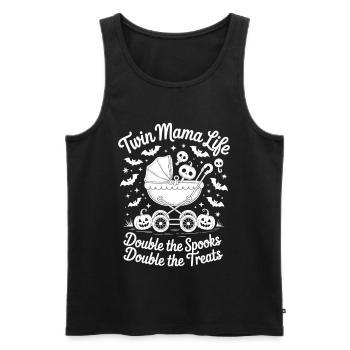 Twin Mama Life Doppelte Die Gruselleckereien Halloween - Männer Premium Bio Tank Top - Schwarz - Vorne - Michal (187cm)