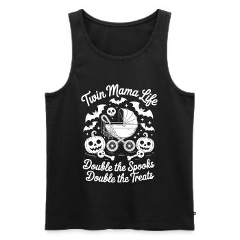 Twin Mama Life Doppelte Die Gruselleckereien Halloween - Männer Premium Bio Tank Top - Schwarz - Vorne - Michal (187cm)