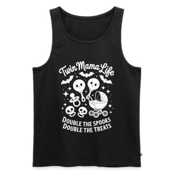 Twin Mama Life Doppelte Die Gruselleckereien Halloween - Männer Premium Bio Tank Top - Schwarz - Vorne - Michal (187cm)