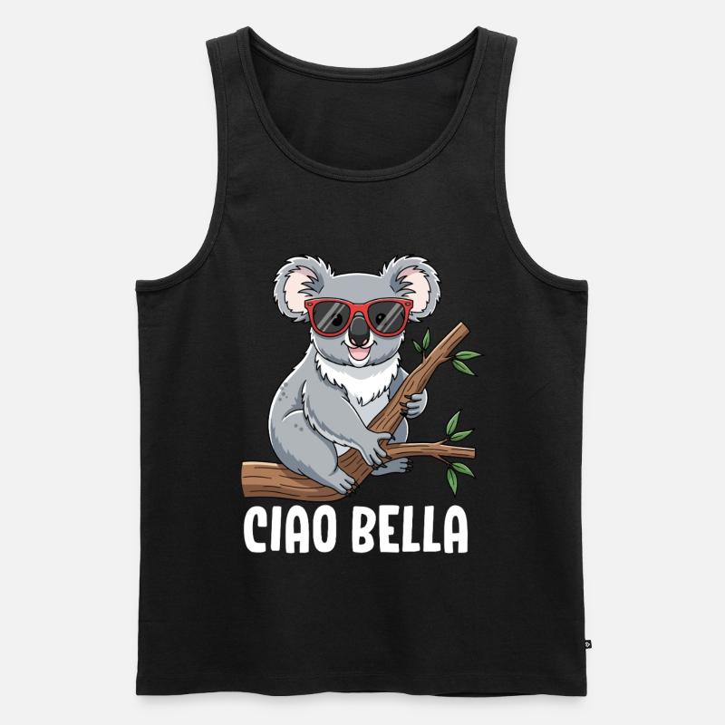 Ciao Bella - Männer Premium Bio Tank Top - Schwarz