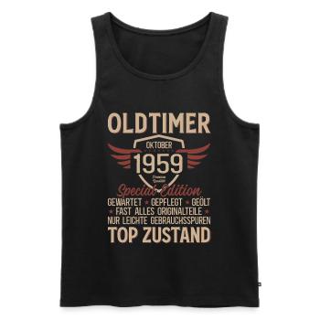 66th Birthday Gift Vintage Car October 1959 - Men's Premium Organic Tank Top - black - Front - Michal (187cm)