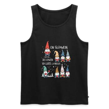 Ein Glühwein Wichtel La Nalala Weihnachten - Männer Premium Bio Tank Top - Schwarz - Vorne - Michal (187cm)