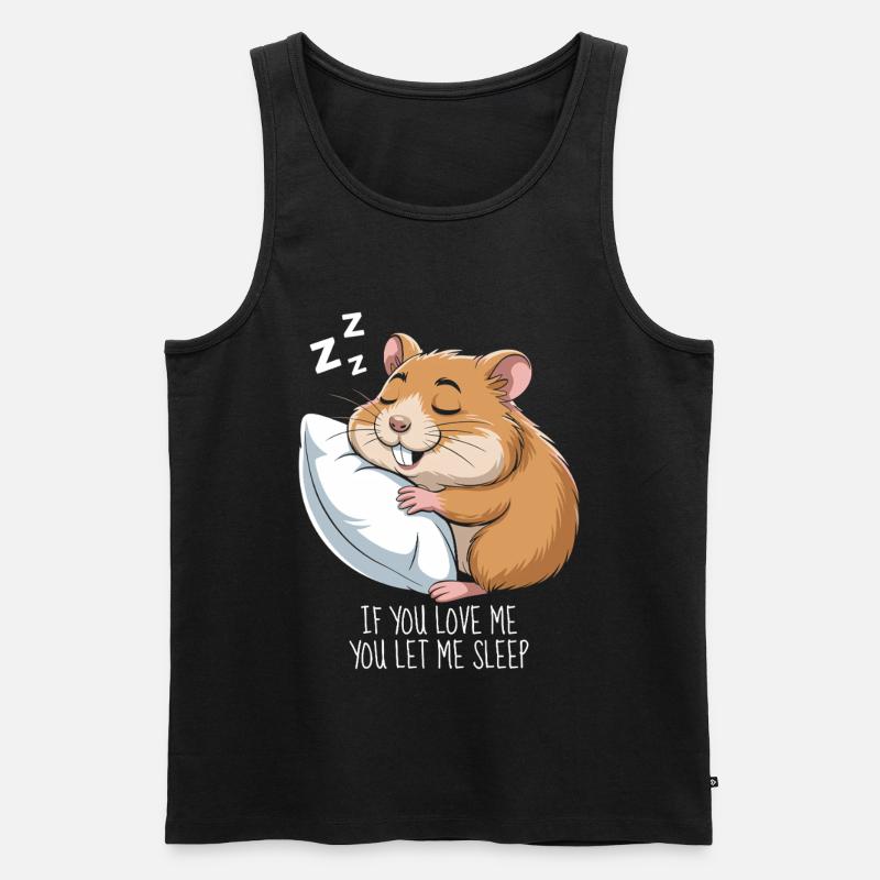 Hamster Schlafen - Männer Premium Bio Tank Top - Schwarz