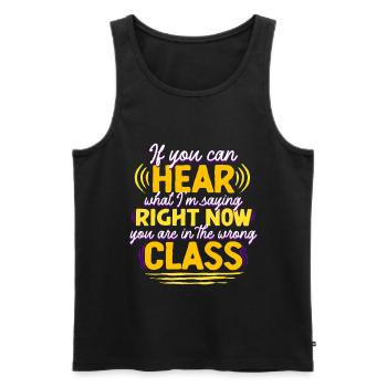 ASL Dolmetscher Gebärdensprache - Männer Premium Bio Tank Top - Schwarz - Vorne - AI Model Male 178 light (178cm)