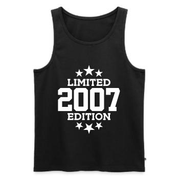 LIMITED EDITION 2007 19TH BIRTHDAY - Men's Premium Organic Tank Top - black - Front - Michal (187cm)