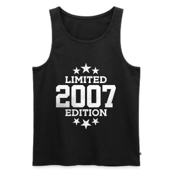 LIMITED EDITION 2007 19TH BIRTHDAY - Men's Premium Organic Tank Top - black - Front - Michal (187cm)