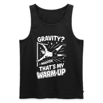 Entraînement de gymnastique callisthénique Gravity - Débardeur bio Premium Homme - noir - Devant - Michal (187cm)