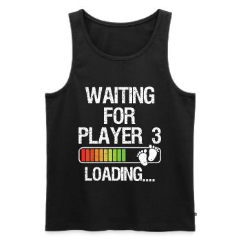 Expectant Dad To Be Gamer Pregnancy Announcement  - Männer Premium Bio Tank Top - Schwarz - Vorne - Michal (187cm)
