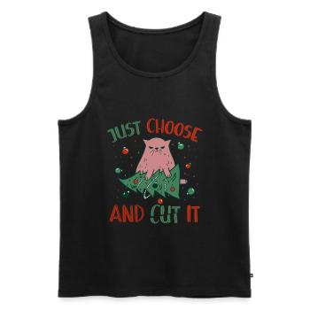 Christmas tree growers - Men's Premium Organic Tank Top - black - Front - AI Model Male 178 light (178cm)