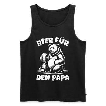 Beer drinkers BEER FOR DAD Fathers Funny - Men's Premium Organic Tank Top - black - Front - AI Model Male 178 light (178cm)