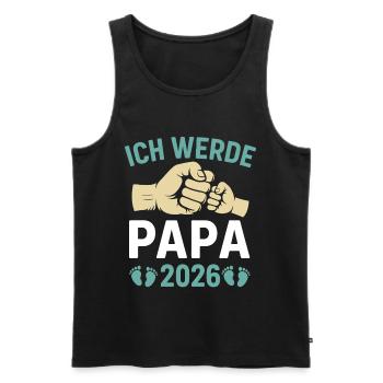 Father-to-be I WILL BE A DAD 2026 Funny - Men's Premium Organic Tank Top - black - Front - Michal (187cm)