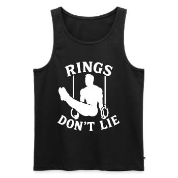 Les anneaux ne mentent pas Gymnastique suédoise Fitness Gym Training - Débardeur bio Premium Homme - noir - Devant - AI Model Male 178 light (178cm)