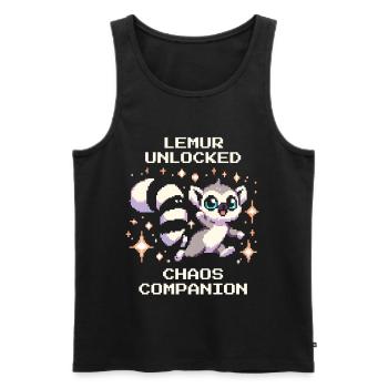 Lémurien débloqué | Compagnon du Chaos, RPG - Débardeur bio Premium Homme - noir - Devant - Michal (187cm)