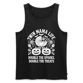 Twin Mama Life Doppelte Die Gruselleckereien Halloween - Männer Premium Bio Tank Top - Schwarz - Vorne - Michal (187cm)