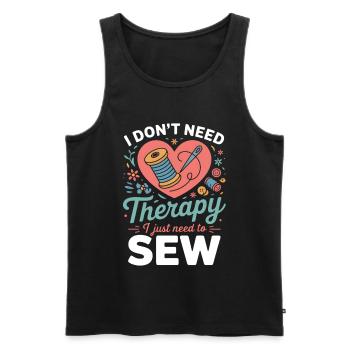 I Don’t Need Therapy Sew Heart - Männer Premium Bio Tank Top - Schwarz - Vorne - AI Model Male 178 light (178cm)