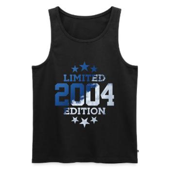 LIMITED EDITION 2004 22ND BIRTHDAY - Men's Premium Organic Tank Top - black - Front - Michal (187cm)