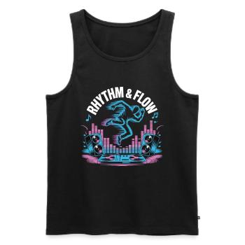 Streetdance Beat – Urban DJ Music Design - Men's Premium Organic Tank Top - black - Front - Michal (187cm)