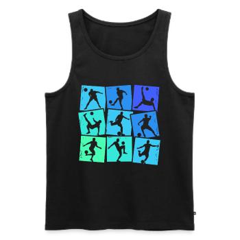 Soccer Soccer Players Soccer Players Kids Boys - Men's Premium Organic Tank Top - black - Front - AI Model Male 178 light (178cm)