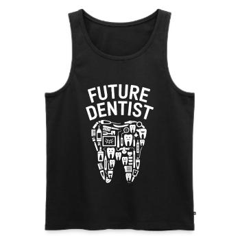 Motif du futur dentiste - Débardeur bio Premium Homme - noir - Devant - Michal (187cm)