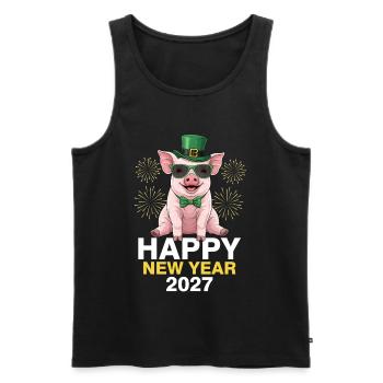Happy New Year 2027 - Männer Premium Bio Tank Top - Schwarz - Vorne - Michal (187cm)