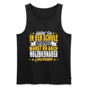 Wood sculptor - Men's Premium Organic Tank Top - black - Front - Michal (187cm)