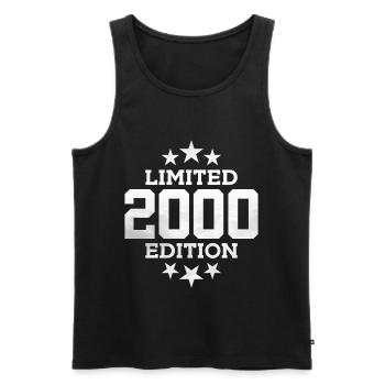 LIMITED EDITION 2000 26TH BIRTHDAY - Men's Premium Organic Tank Top - black - Front - AI Model Male 178 light (178cm)