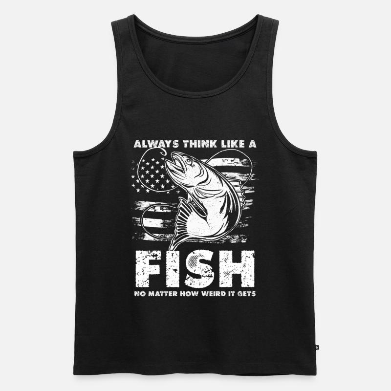Fish Thoughts Flag Pattern - Débardeur bio Premium Homme - noir