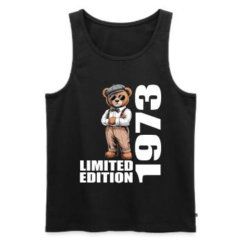 1973 Limited Edition Bär Geburtstag 1973 - Männer Premium Bio Tank Top - Schwarz - Vorne - Michal (187cm)