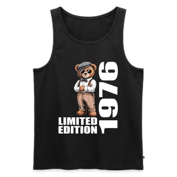 1976 Limited Edition Bär Geburtstag 1976 - Männer Premium Bio Tank Top - Schwarz - Vorne - Michal (187cm)