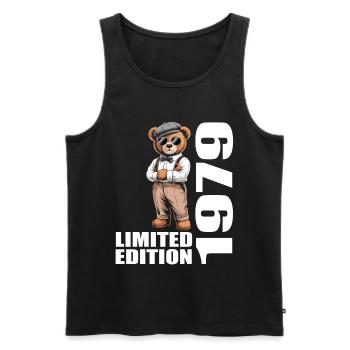 1979 Limited Edition Bär Geburtstag 1979 - Männer Premium Bio Tank Top - Schwarz - Vorne - Michal (187cm)