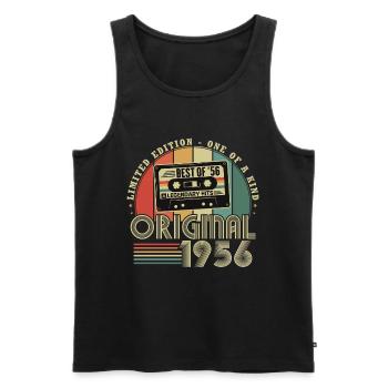 Original 1956 Vintage Vintage Anniversaire Rétro - Débardeur bio Premium Homme - noir - Devant - Michal (187cm)