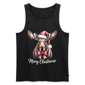Christmas Moose – Merry Christmoose - Men's Premium Organic Tank Top - black - Front - Michal (187cm)