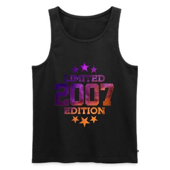 LIMITED EDITION 2007 19TH BIRTHDAY - Men's Premium Organic Tank Top - black - Front - Michal (187cm)